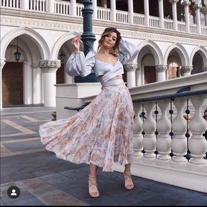 For love and lemons Argent Wrap Blouse in Silver